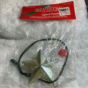 Vintage Christmas Silvestri Lighted Ornament Star 1992 NOS Deadstock